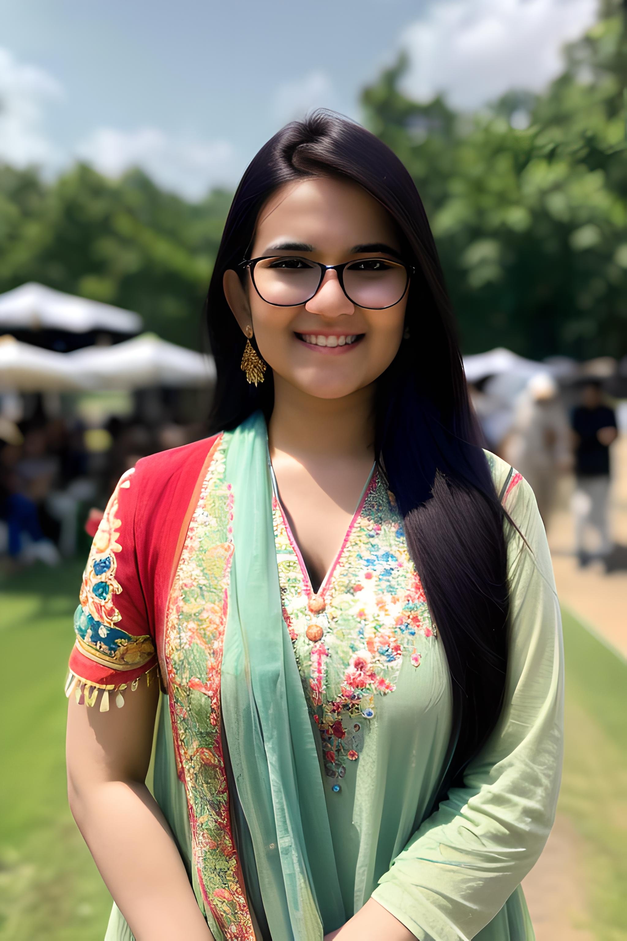 (best quality, masterpiece, detailed, realistic, photo-realistic, 35mm film, HDR, 4k, cinestill 800, sharp focus, 8mm film grain, Highres:1.3), full body, bursty, Indian, anamr, 1girl, focusing on camera, leaning, cleavage, detailed masculine, realistic body, detailed eyes, detailed face, ultra high details, masterpiece , perfect eyes, munzareen, outdoors, summer, <lora:Munzereen:0.8>