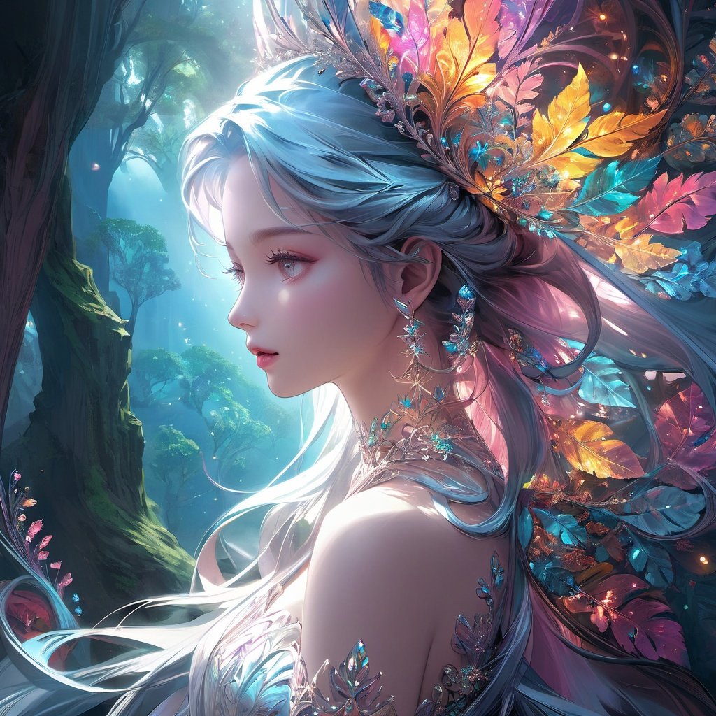 (masterpiece, top quality, best quality, official art, beautiful and aesthetic:1.2), (1girl), extreme detailed,(fractal art:1.3),colorful,highest detailed..