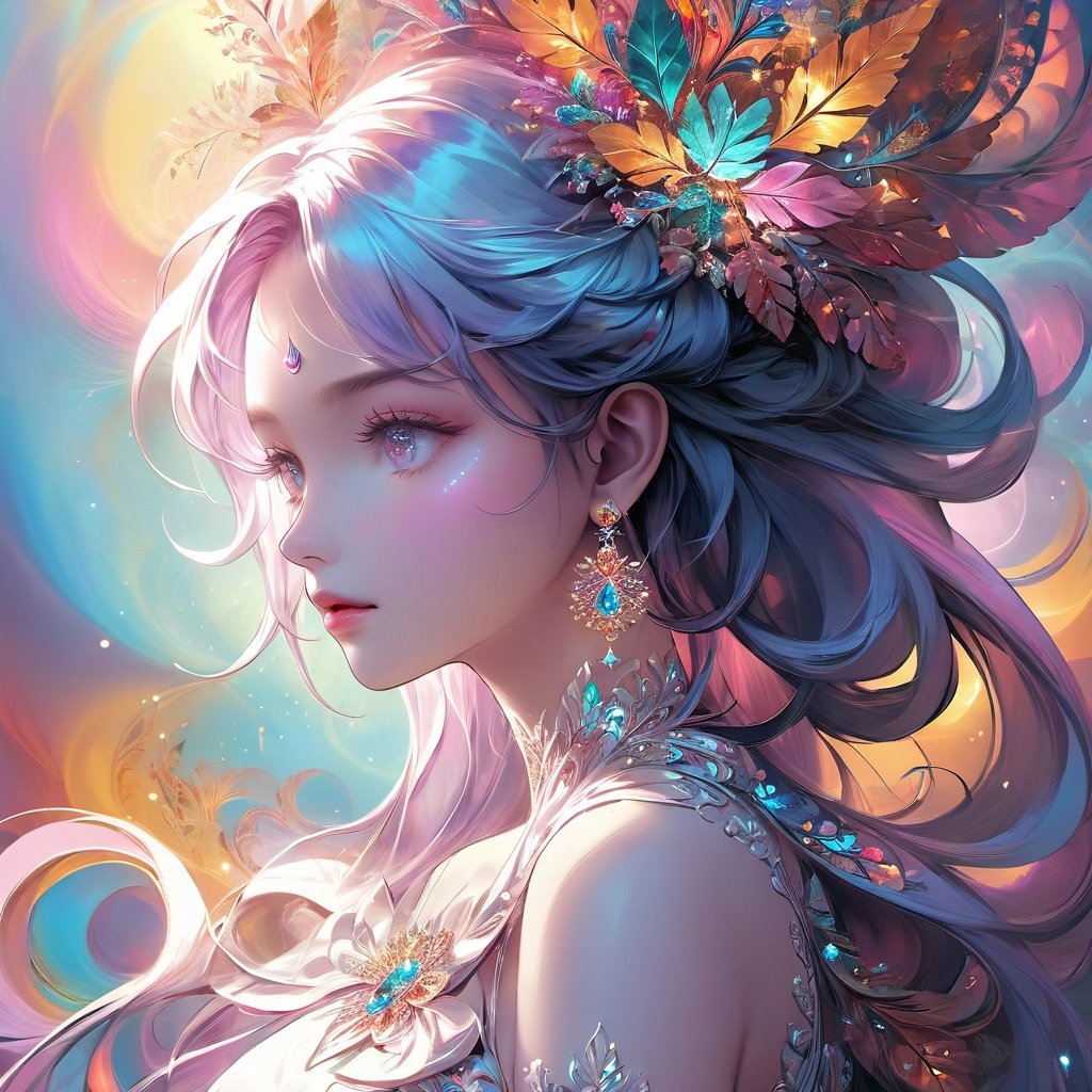 (masterpiece, top quality, best quality, official art, beautiful and aesthetic:1.2), (1girl), extreme detailed,(fractal art:1.3),colorful,highest detailed..