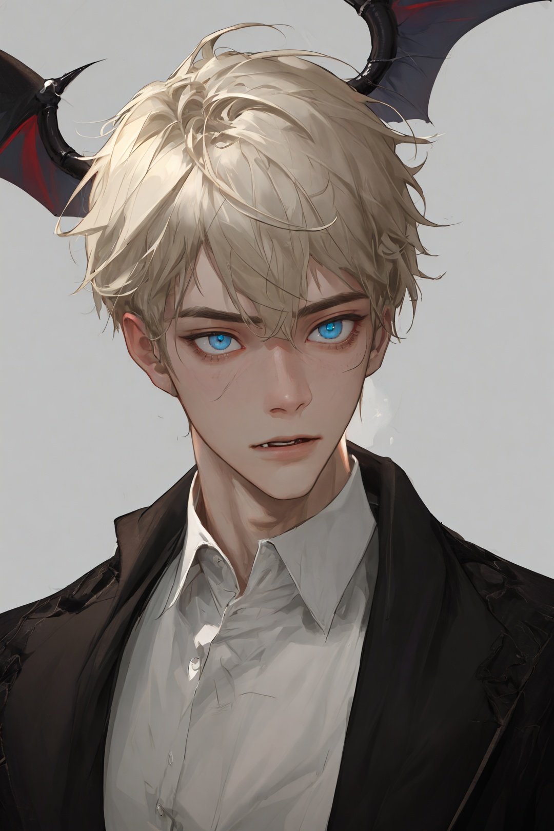 ((masterpiece))), (((best quality))), (extremely detailed), male only, (male focus:1.2), ((beautiful detailed eyes)), masterpiece, best quality, boy, solo, devil, incredibly_absurdres