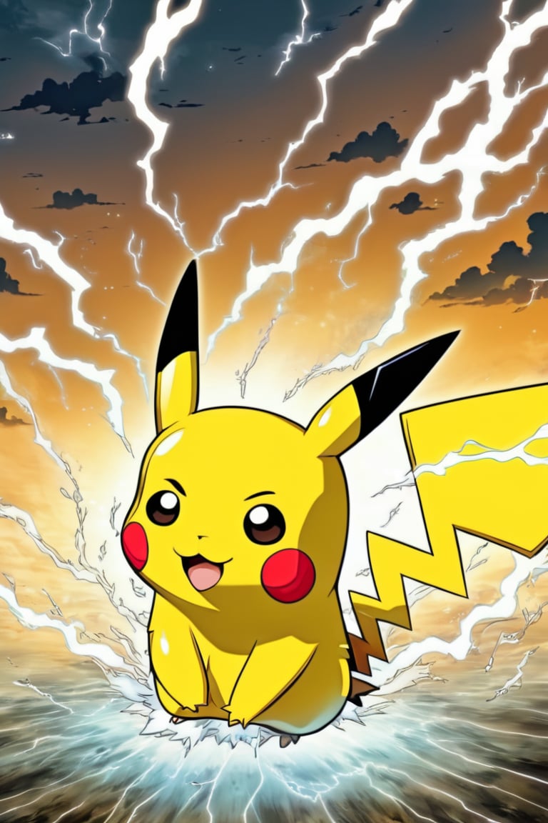 masterpiece,  best quality,  Chibi Style,  pikachu,  storm effect,  Chibi,  fantasy background, <lora:EMS-49581-EMS:1.000000>