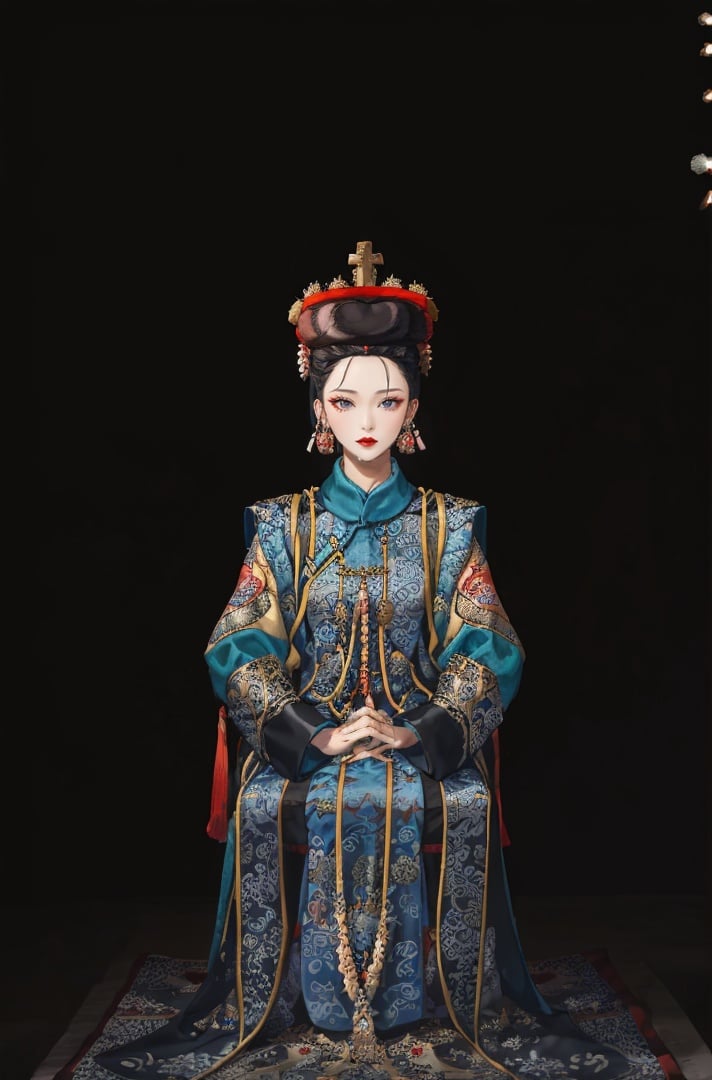 qch_xy,hanfu,1girl,jewelry,earrings,solo,black hair,looking at viewer,long sleeves,red lips,dress,holding,lips,black eyes,cross,chinese clothes,makeup,hair ornament,updo,cowboy shot,best quality,best quality,masterpiece,realistic,HDR,2K,(snow,water:1.4),<lora:qfzhuang-000008:0.8>,