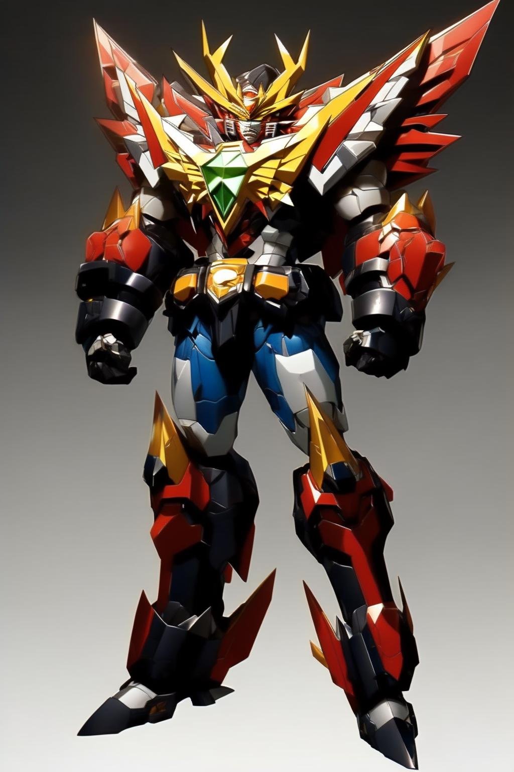 ((masterpiece)),(SRS:1.5), a (((super robot))) with sleek and menacing design, mecha,glowing eyes, (full body:1.2), highly detailed,(heroic parts:1.5),(highly detailed full armor:1.2),<lora:srd_v3_5d:0.8>