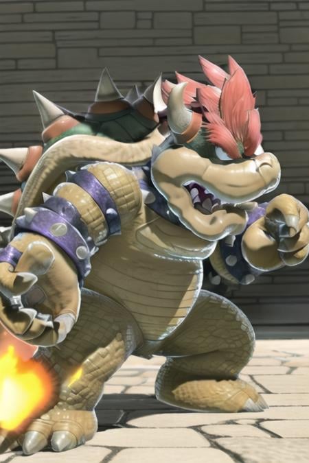 <lora:Bowser:1>, bowser, SSBU, masterpiece, best quality