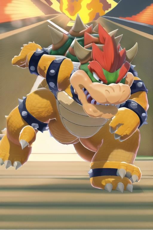 <lora:Bowser:1>, bowser, masterpiece, best quality, running