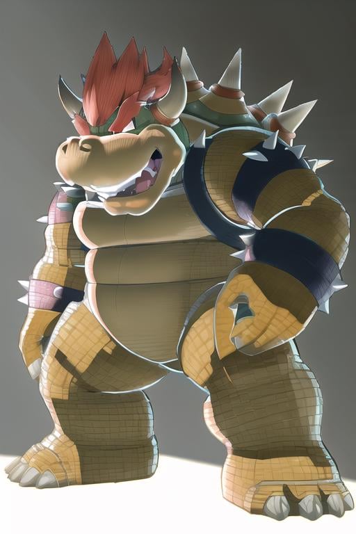 <lora:Bowser:1>, bowser, standing, masterpiece, best quality, SSBU