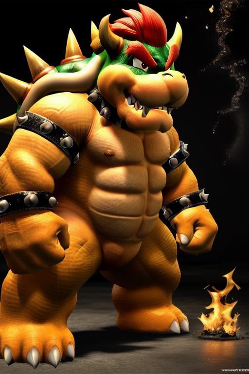 modelshoot style, (extremely detailed 8k wallpaper), bowser nude, Intricate, High Detail, dramatic