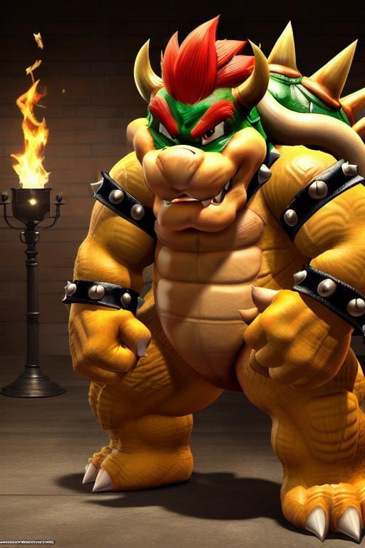 modelshoot style, (extremely detailed 8k wallpaper), bowser nude, Intricate, High Detail, dramatic