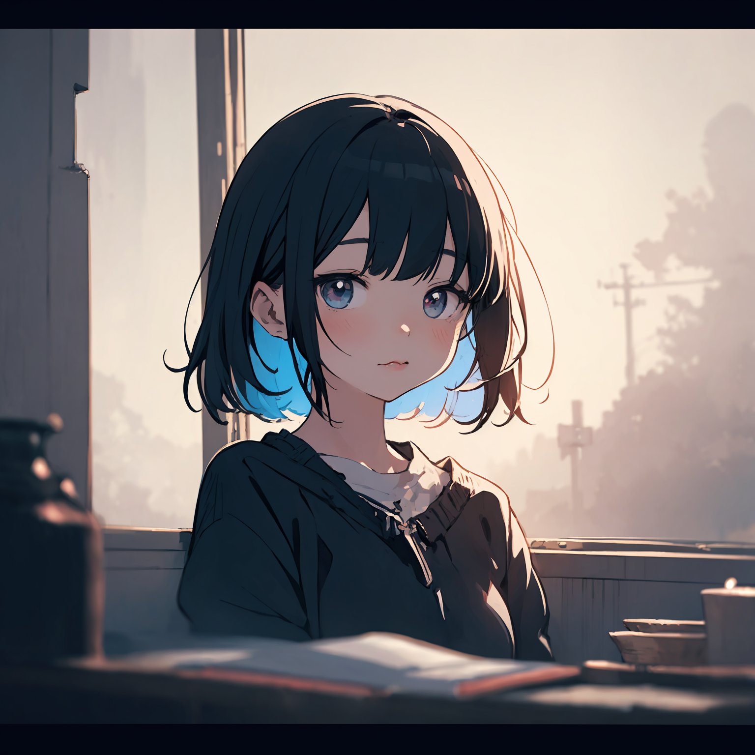 kawaii illustration. colorful sketch, emo girl,
atmosphere, (soft focus:1.4)