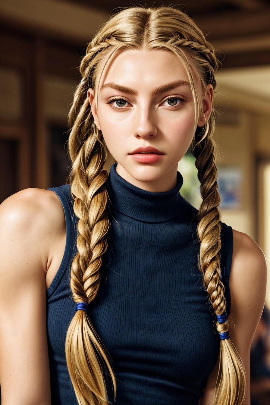 photorealistic rendering, detailed, realistic, high definition, (long shot:1.4), realistic photo of <lora:sd15_TessaGreiner_locon_24_v1-000015:1> TessaGreiner, hair styled as Havana twist braids