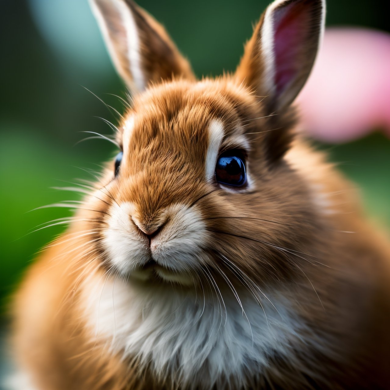 (best quality, 8K, ultra-detailed, masterpiece), (macro photography, close-up shot), Immerse yourself in the world of a captivating rabbit with this 8K masterpiece. Use the power of macro photography to capture an ultra-detailed, close-up shot of the rabbit. Highlight its intricate fur, the delicate texture of its whiskers, and the depth in its expressive eyes. This image should transport viewers into the tiny world of this enchanting creature, showcasing its beauty in exquisite detail.