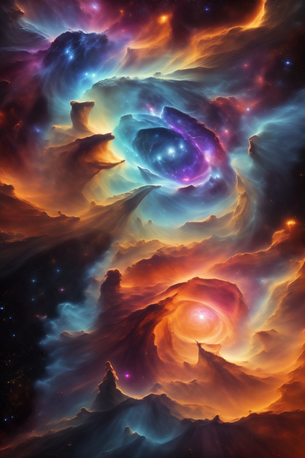 (best quality, 8K, ultra-detailed, masterpiece), (outer space, nebula, galaxy), Transport the viewer to the depths of the cosmos with an 8K masterpiece. Render a cinematic, photorealistic portrayal of outer space, highlighting a breathtaking nebula and galaxy. Pay meticulous attention to ultra-details in the cosmic landscape, capturing the vivid colors and intricate patterns of celestial phenomena. This image should evoke a sense of wonder and awe as it immerses the viewer in the grandeur of the universe.