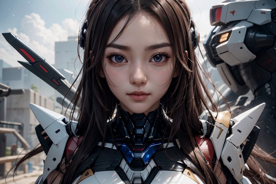 mecha_musume , masterpiece, best quality, best quality, Amazing, beautiful detailed face, extremely detailed CG unity 8k wallpaper, 1girl, 