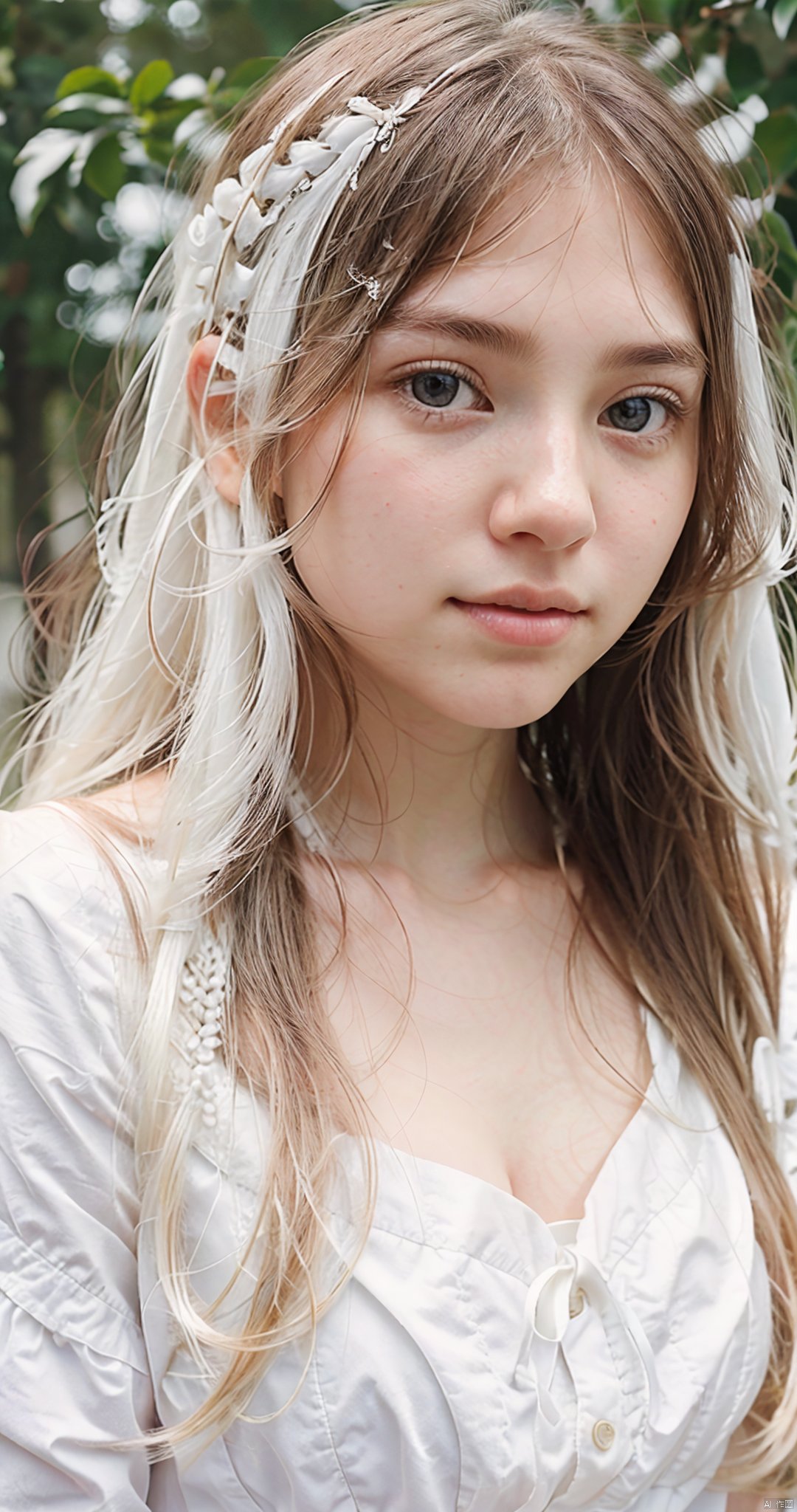  (long hair),outdoor,((fair white skin))、(close up),(original photography:1.5),a girl, ((White skin))、 ((Exquisite and perfect beautiful face,Beautiful and delicate eyes、double eyelids)),young girl