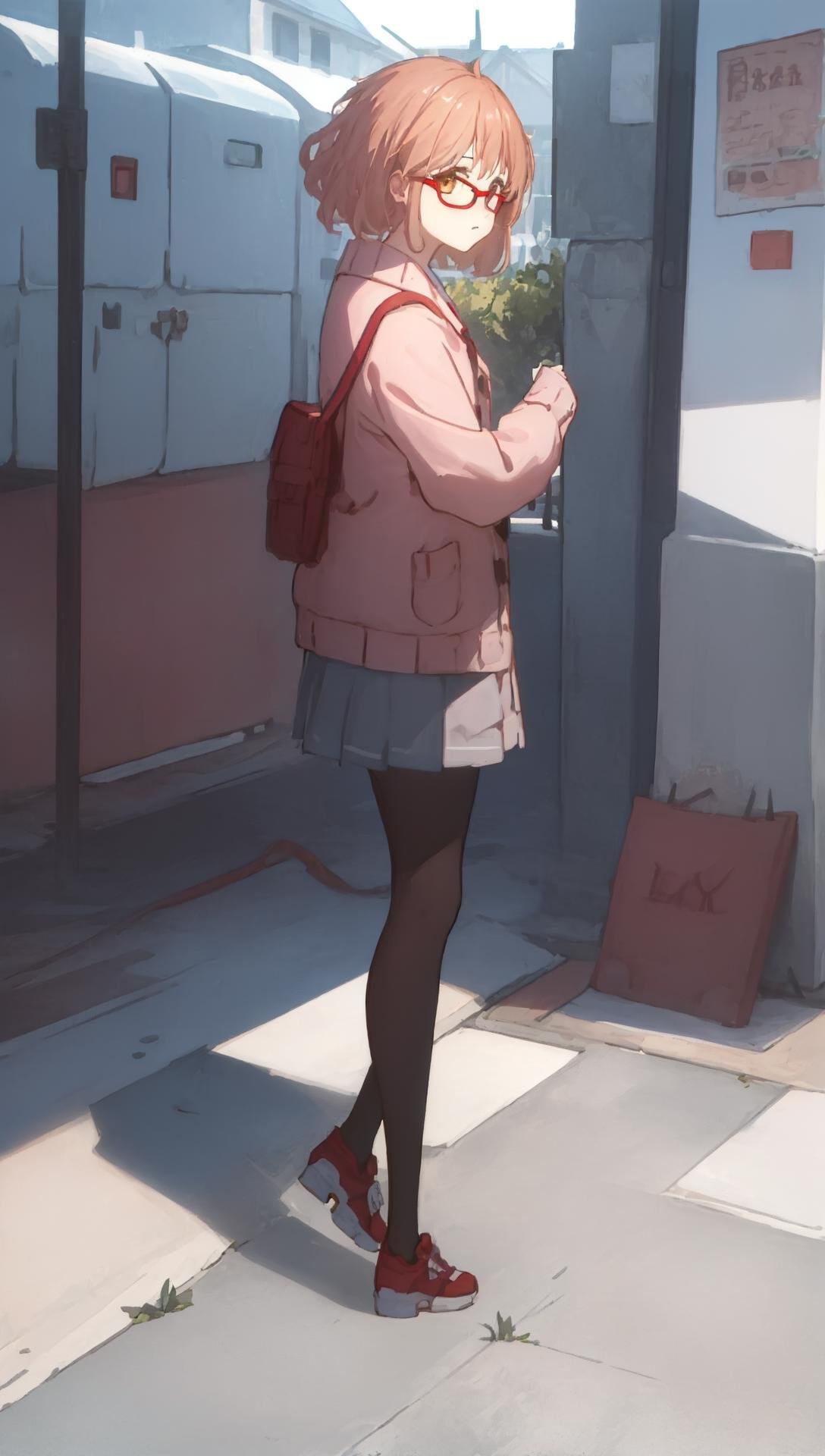 ((((ultra illustrated style:1.0)))),best quality,best animated,masterpiece,ray tracing, global illumination,Winter clothes,1girl, solo,standing, looking at viewer,full body,outdoors,  <lora:Kuriyama Mirai Winter clothes_01:1>