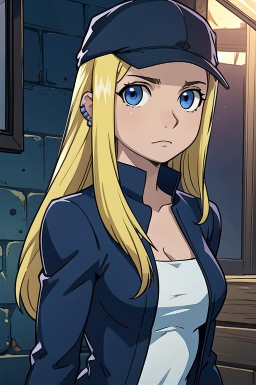 masterpiece, best quality, game cg, 1girl, solo, looking at viewer, upper body, depth of field, , , <lora:winry_rockbell:0.70>, winry_rockbell, blonde hair, blue eyes, , catwoman costume, dieselpunk, 8k resolution