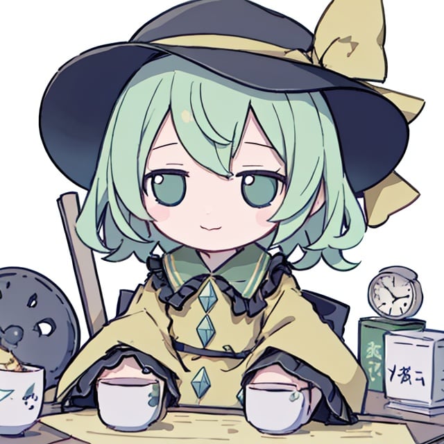 chibi, koishi, 1girl, solo,