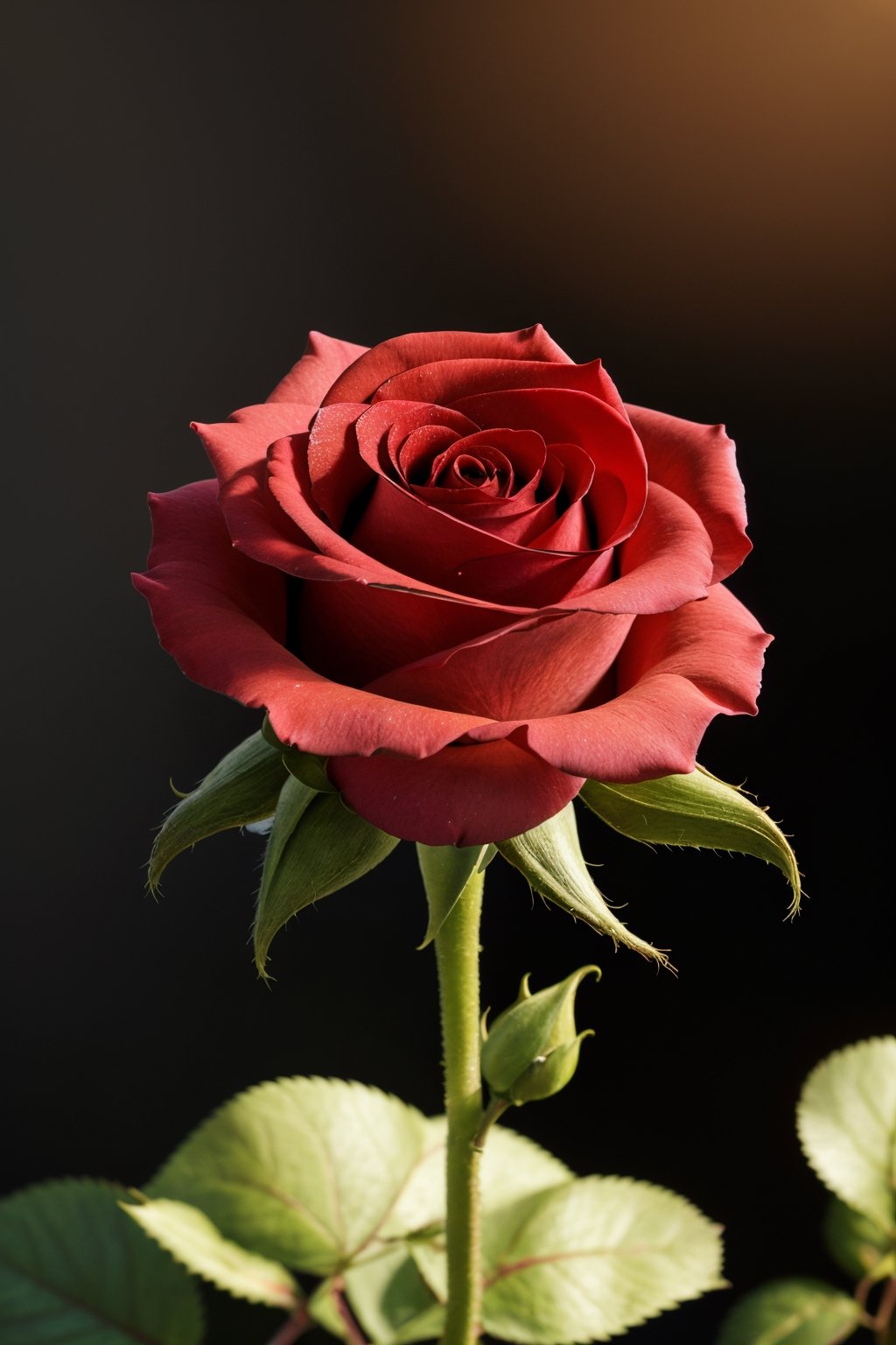 (best quality,8K,highres,masterpiece), ultra-detailed, (photo-realistic, lifelike) depiction of a vibrant and delicate rose in full bloom. The intricate petals and vivid colors make this rose a true masterpiece of floral art.