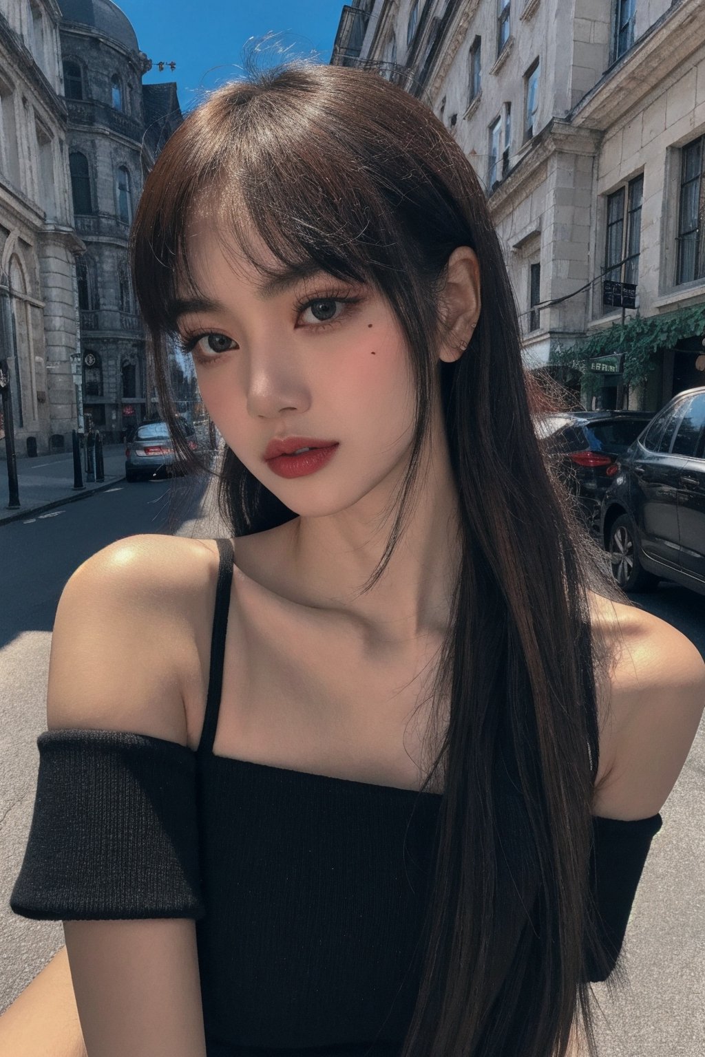 photorealistic:1.37, masterpiece, best quality, raw photo, uhd, 1girl, long hair, brown hair, seductive, secretary outfit, model pose, looking at viewer, on street, intricate detail, detailed background, detailed skin, pore, highres, hdr,little_cute_girl,Korean,DararatBoa,1girl,Sexy
,dream_girl,lalalalisa_m