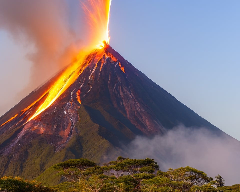 a volcano