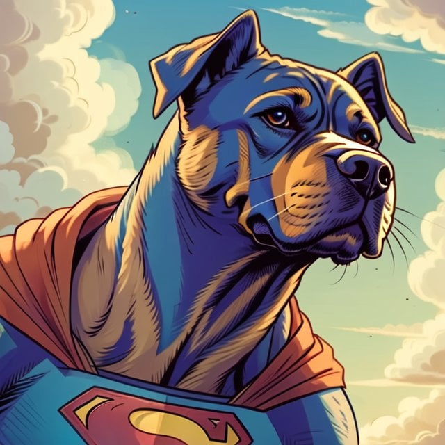 a dog superman