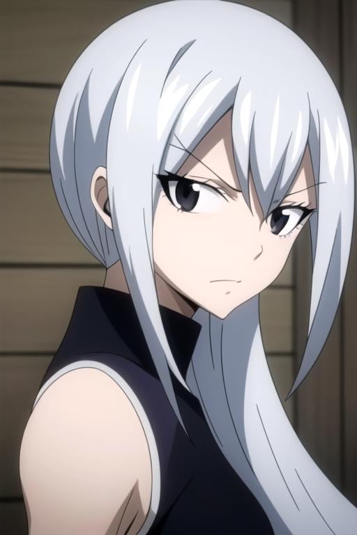 masterpiece, best quality, movie still, 1girl, solo, looking at viewer, , depth of field, , , gray hair, silver eyes, , grimdark, , <lora:fairy_tail_style:1>, fairy_tail_style