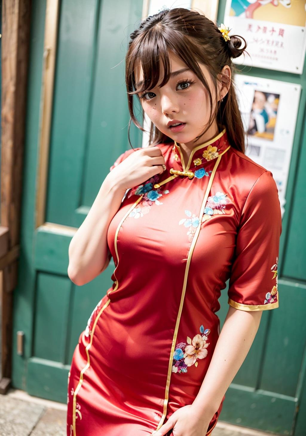 <lora:aishinozaki:1> aishinozaki, a woman wearing traditional chinese dress