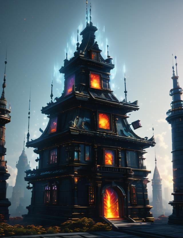 ((best quality)), ((masterpiece)), ((realistic,digital art)), (hyper detailed), Islands Chimney,Elevator,Magic, octane rendering, raytracing, volumetric lighting, Backlit,Rim Lighting, 8K, HDR,   <lora:Fae_Dragon_SD1.5_version-000008:1>