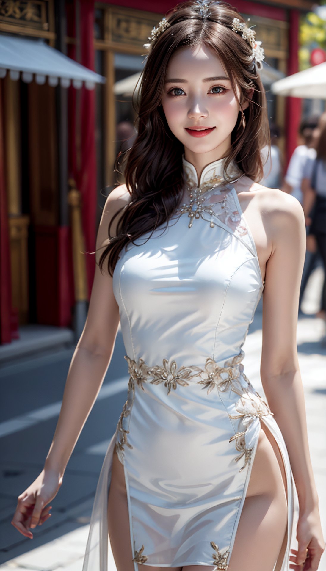 (best quality, masterpiece:1.2),ultra detailed,(photo realistic:1.4),solo,cute girl,waist up shot,lite smile,seethrough_china_dress,<lora:SeethroughChinaDress_v2:0.6>,<lora:yuzuv10:0.4>,<lora:Add More Details:0.4>,