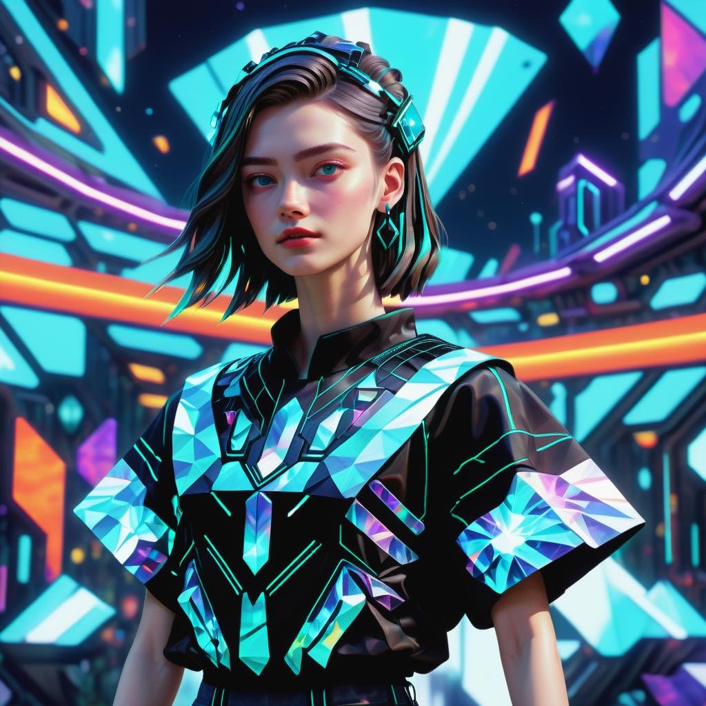 ((best quality)), ((masterpiece)), ((realistic,digital art)), (hyper detailed),DonMChr0m4t3rr4XL upper body clothing,  Carbon Nanotube Textile, ,  Dolman Sleeves, Maxi Length, High Waist,  Embellishments,,Cross-Back,  , octane rendering, raytracing, volumetric lighting, Backlit,Rim Lighting, 8K, HDR <lora:DonMChr0m4t3rr4XL-000008:1>