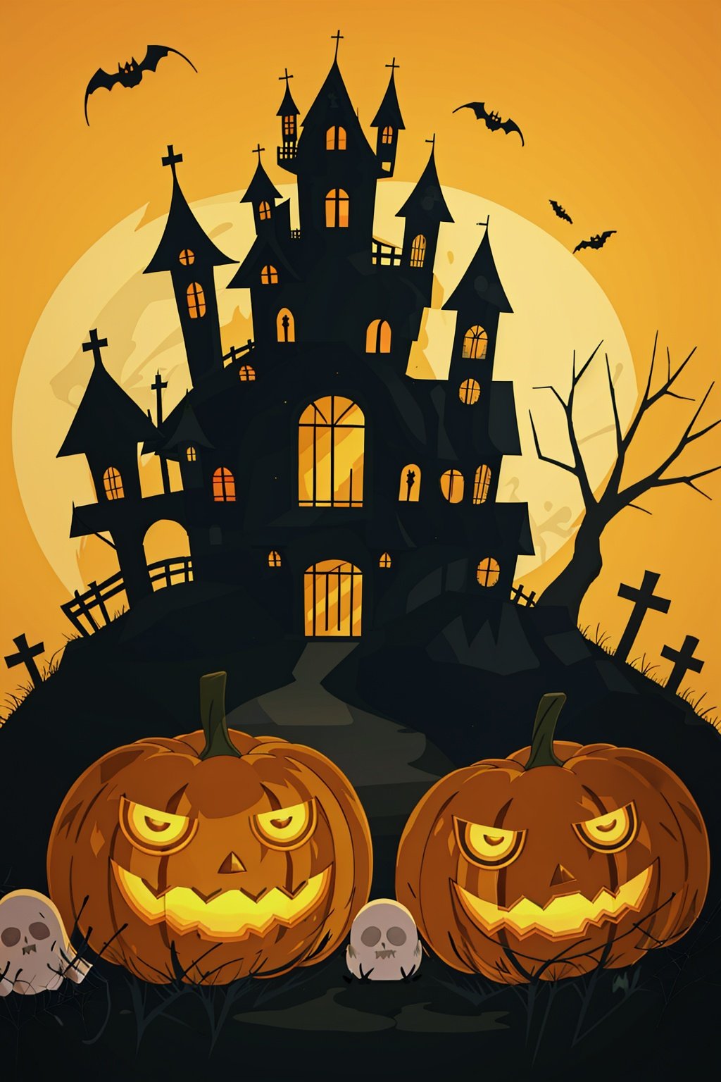  spider,tombstone,Owl,Spider web,ghost,castle,Pumpkin lantern