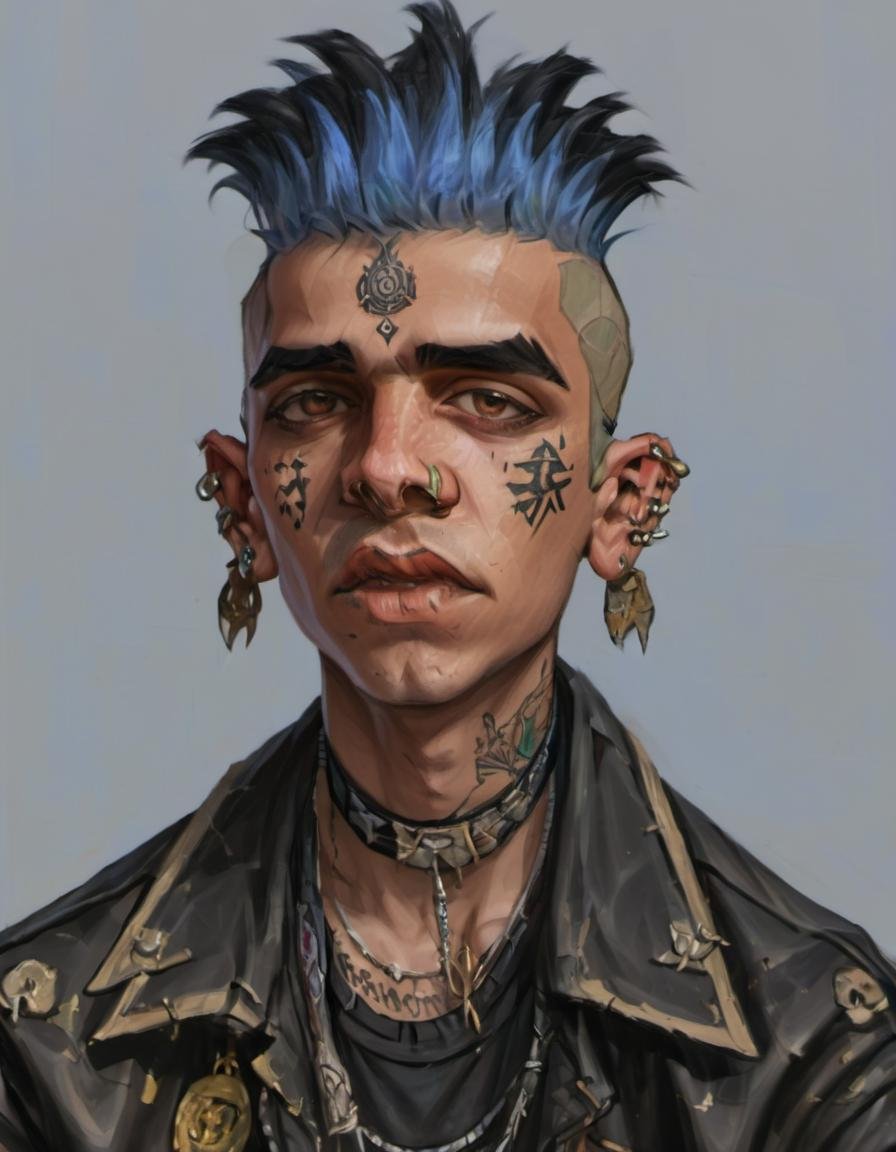 a Indian boy punk portrait <lora:XLPUNK_0.3_RC:0.8>