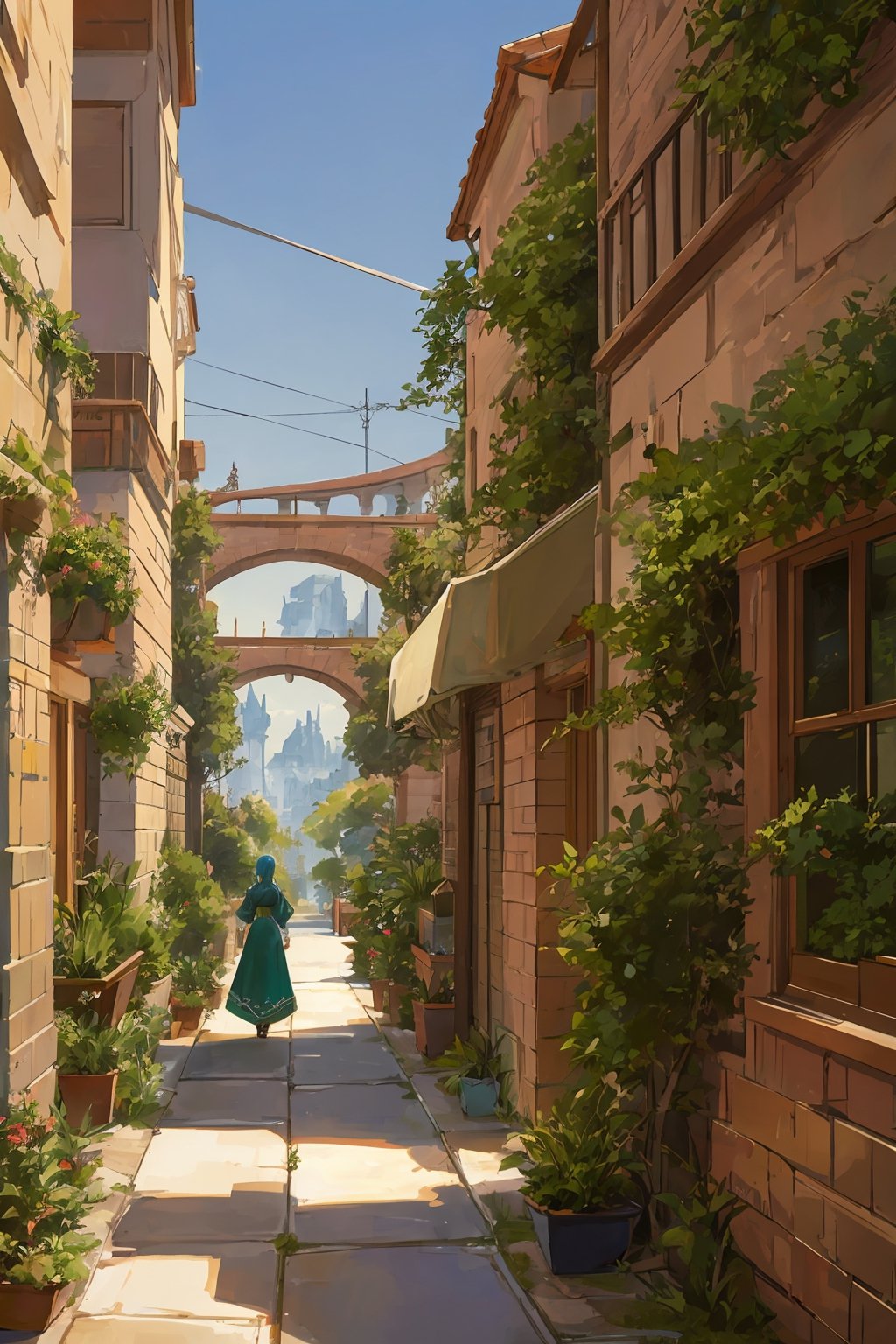 (best quality:1.2), (hyper detailed), 

Choose a background that emphasizes the character's connection to the environment. This could include lush greenery, architectural structures, or any backdrop that complements the character's story.