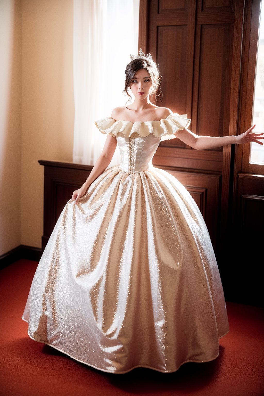  Beautiful Female , Princess Crinoline Dress 