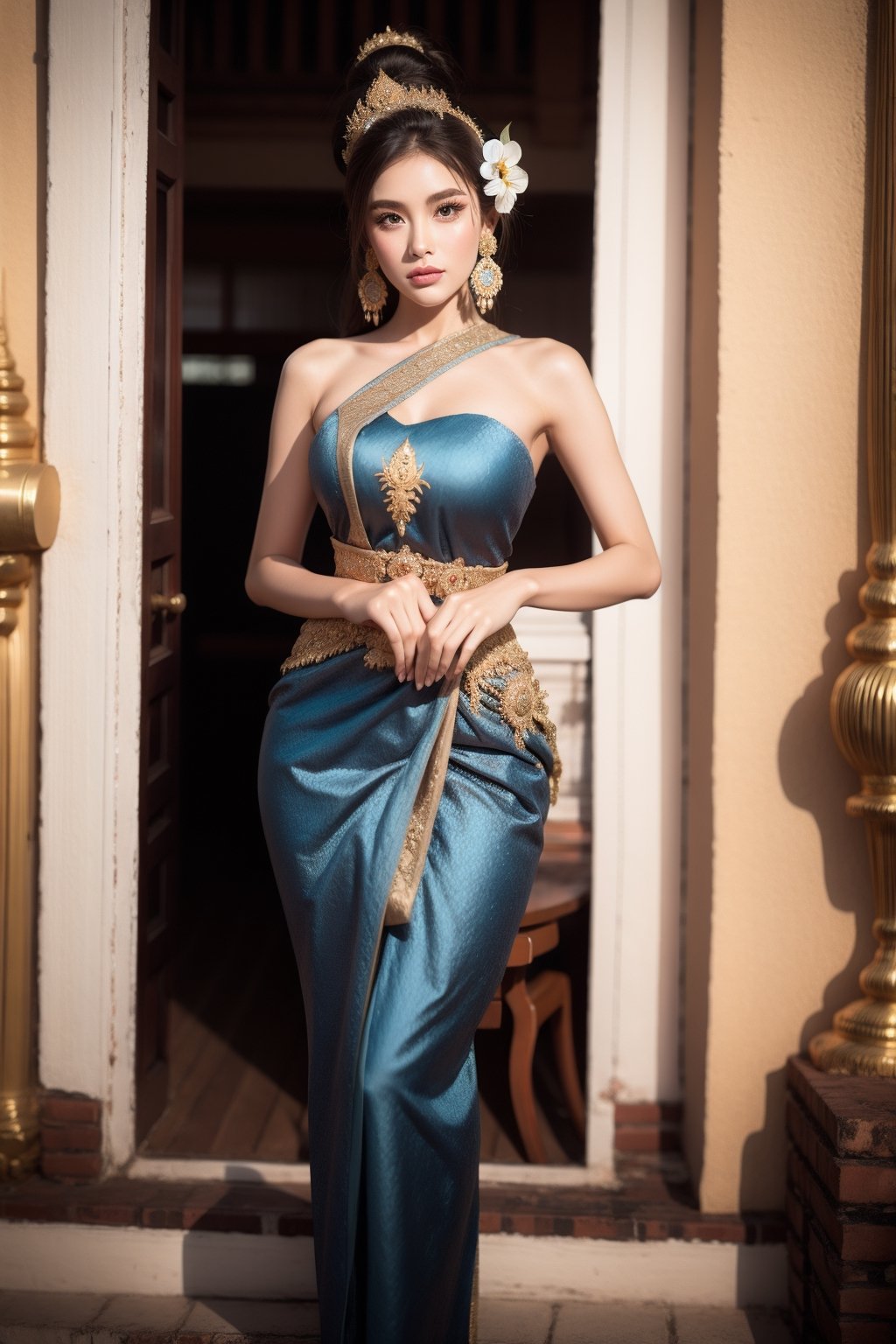 Beautiful Female,Long Thai Dress