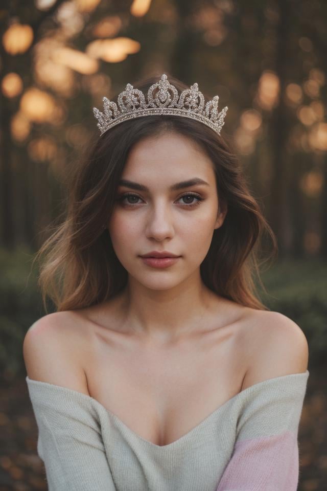 wearing intricate detailed silver crown