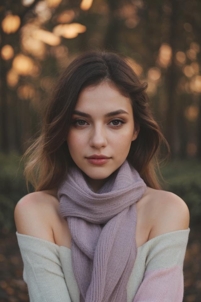 wearing scarf