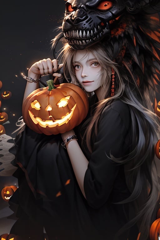  Best quality, 8k, cg,halloween,1girl