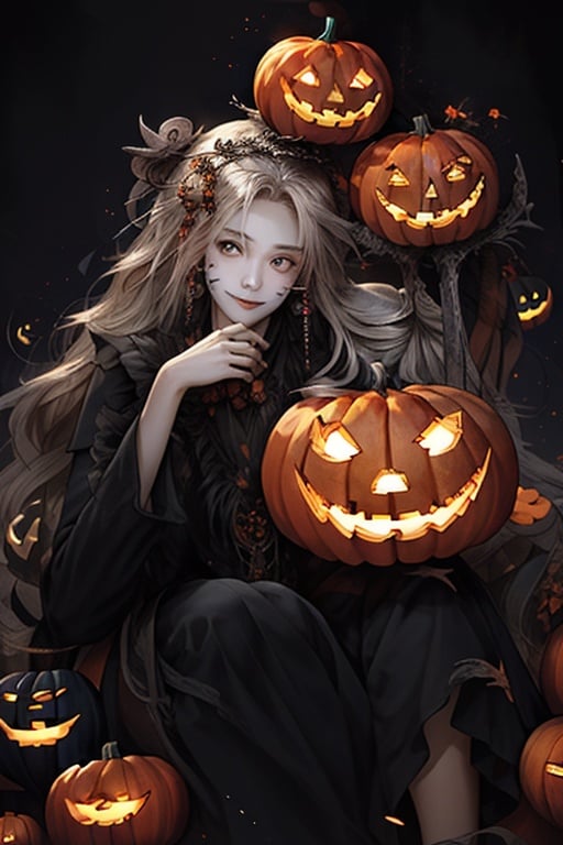  Best quality, 8k, cg,halloween,1girl