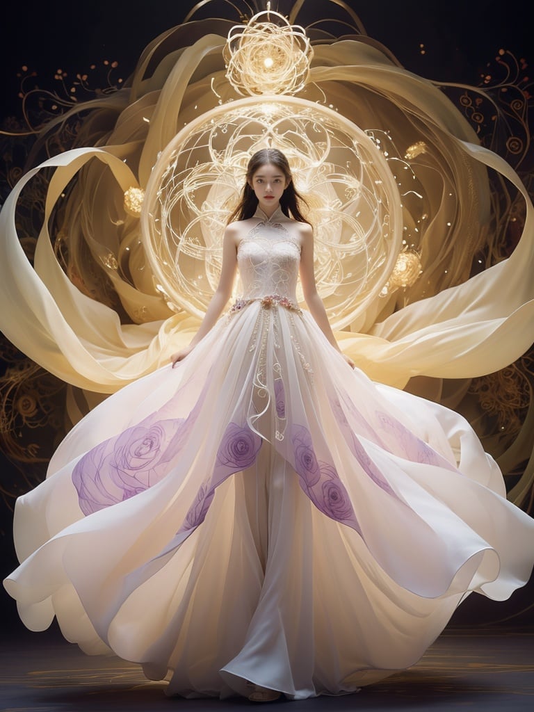 cinematic photo official art,unity 8k wallpaper,ultra detailed,aesthetic,masterpiece,best quality,photorealistic,entangle,purple rose,tangle,entangle,1girl,chinese woman,(full body:1.2),Glowing eyes,tears,Golden eyeshadows,ecstasy of flower,dynamic angle,the most beautiful form of chaos,elegant,a brutalist designed,Gradient colours,romanticism,film,professional,highly detailed,skin detail realistic,Glass fragments,Shimmering Crysta,looking at viewer,(long legs:1.5),(zentangle, mandala, tangle, entangle),(china_dress:1.1),(better hands,hands at the waist:1.2),random attitude,<lora:HSDRESS:0.4>,