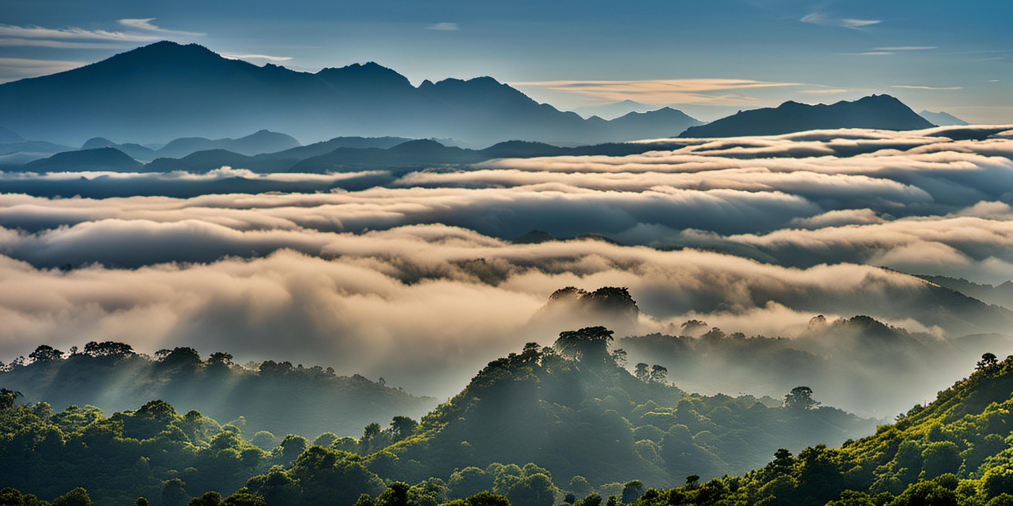 a view of a village and mountains from a hill top in the sun light, realicstic, bacsonvietnam, <lora:bacsonvietnam-000003:1>, (masterpiece,best quality:1.5), ultra realistic,32k,RAW photo,(high detailed skin:1.2), 8k uhd, dslr, soft lighting, high quality, film grain