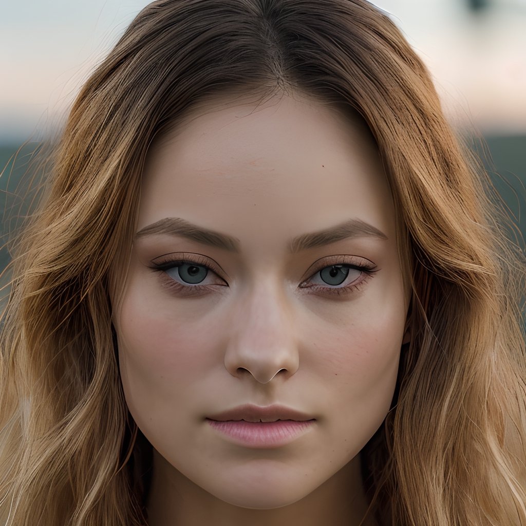 Realistic portrait of a beautiful 0l1v14w-v1 woman, 1girl, solo, long hair, looking at viewer, blonde hair, simple background, parted lips, lips, portrait, close-up, realistic, soft lighting, professional Photography, Photorealistic, detailed, RAW, analog, sharp focus, 8k, HD, DSLR, high quality, Fujifilm XT3, film grain, award winning, masterpiece