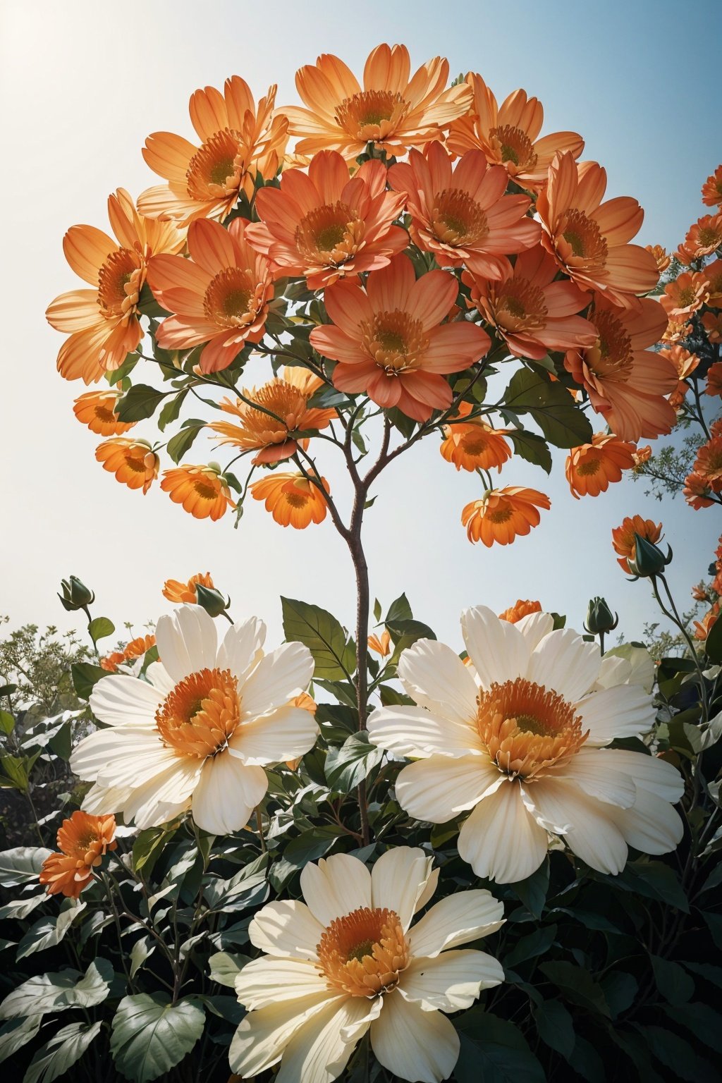  Huge flowers, Only flowers, It's all flowers, Dry branches, Flowers,red,