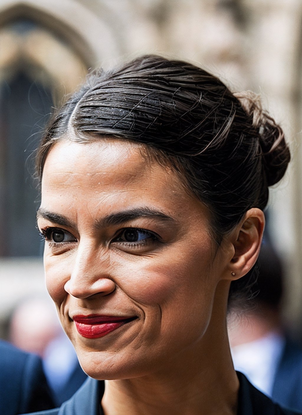 portrait of  sks woman, in Prague, at the Prague Castle,  perfect haircut, Romper, by Andreas Gursky, epic character composition ,photo of perfecteyes eyes