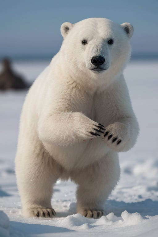 absurdres,absurdres,realistic,<lora:polar bear:0.5>,polar bear,solo,