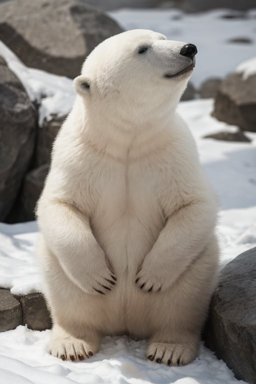 absurdres,absurdres,realistic,<lora:polar bear:0.5>,polar bear,solo,