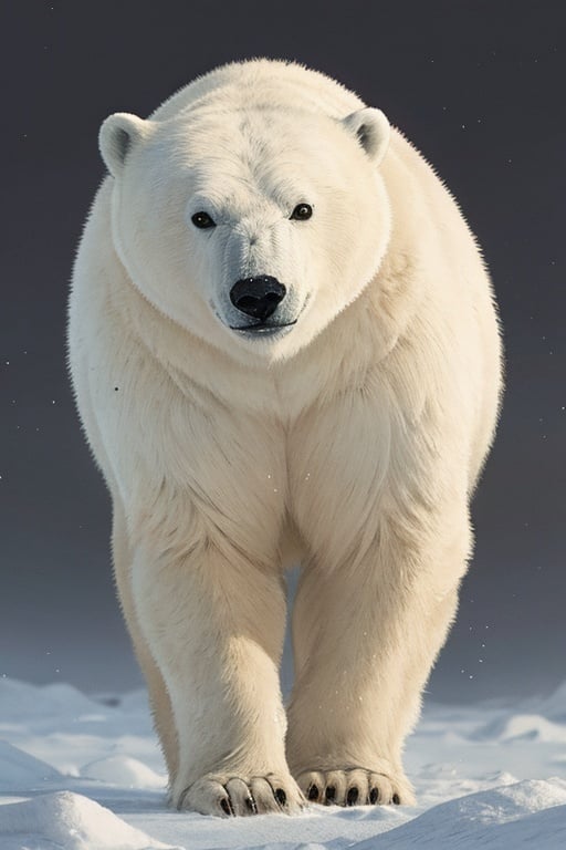 absurdres,absurdres,realistic,<lora:polar bear:0.5>,polar bear,solo,