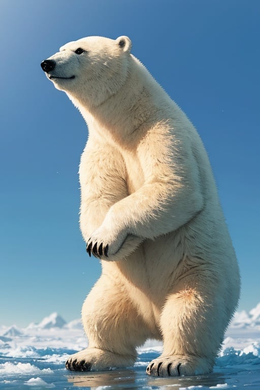 absurdres,absurdres,realistic,<lora:polar bear:0.5>,polar bear,solo,