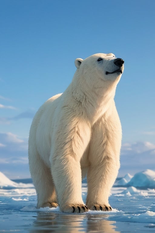 absurdres,absurdres,realistic,<lora:polar bear:0.5>,polar bear,solo,