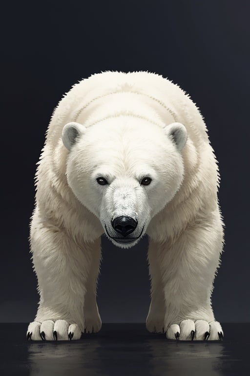 absurdres,absurdres,realistic,<lora:polar bear:0.4>,polar bear,solo,